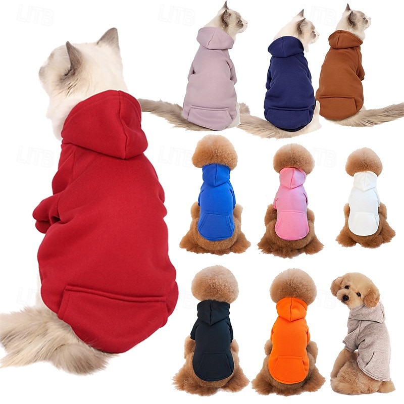 Hund Huvtröjor Mode Vinter Varm Mode Bekväm Utomhus Vardag Inomhus Hundkläder for Small Medium 2025 - $10.99 –P1