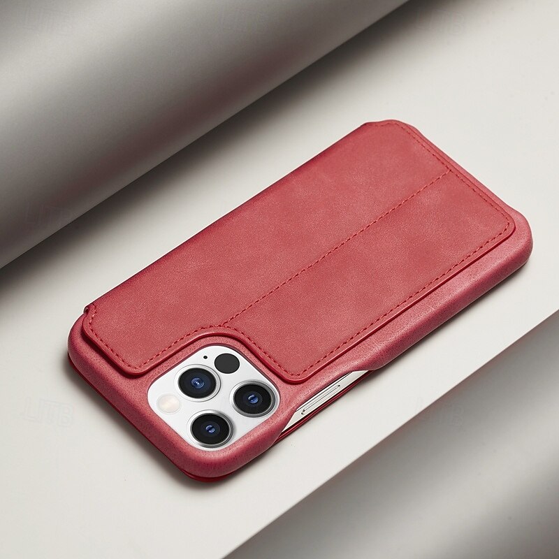 Custodia per telefono per iPhone 16 Pro Max Plus iPhone 15 Pro Max Plus iPhone 14 13 12 11 Pro Max Plus Mini Cover flip con slot per schede anti-caduta retrò TPU pelle PU del 2025 a $19.99 –P4