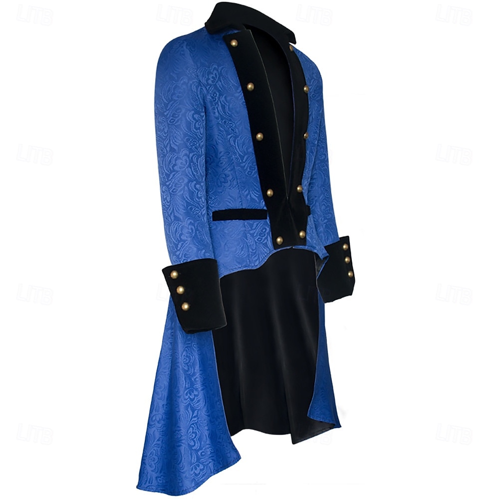 Punk y gótico Renacimiento siglo 17 Abrigo Chaqueta Gabardina Caballero Noble Hombre Víspera de Todos los Santos Carnaval Mascarada Evento / Fiesta Mascarada Feria del Renacimiento Adulto Chaqueta 2025 - $49.99 –P13