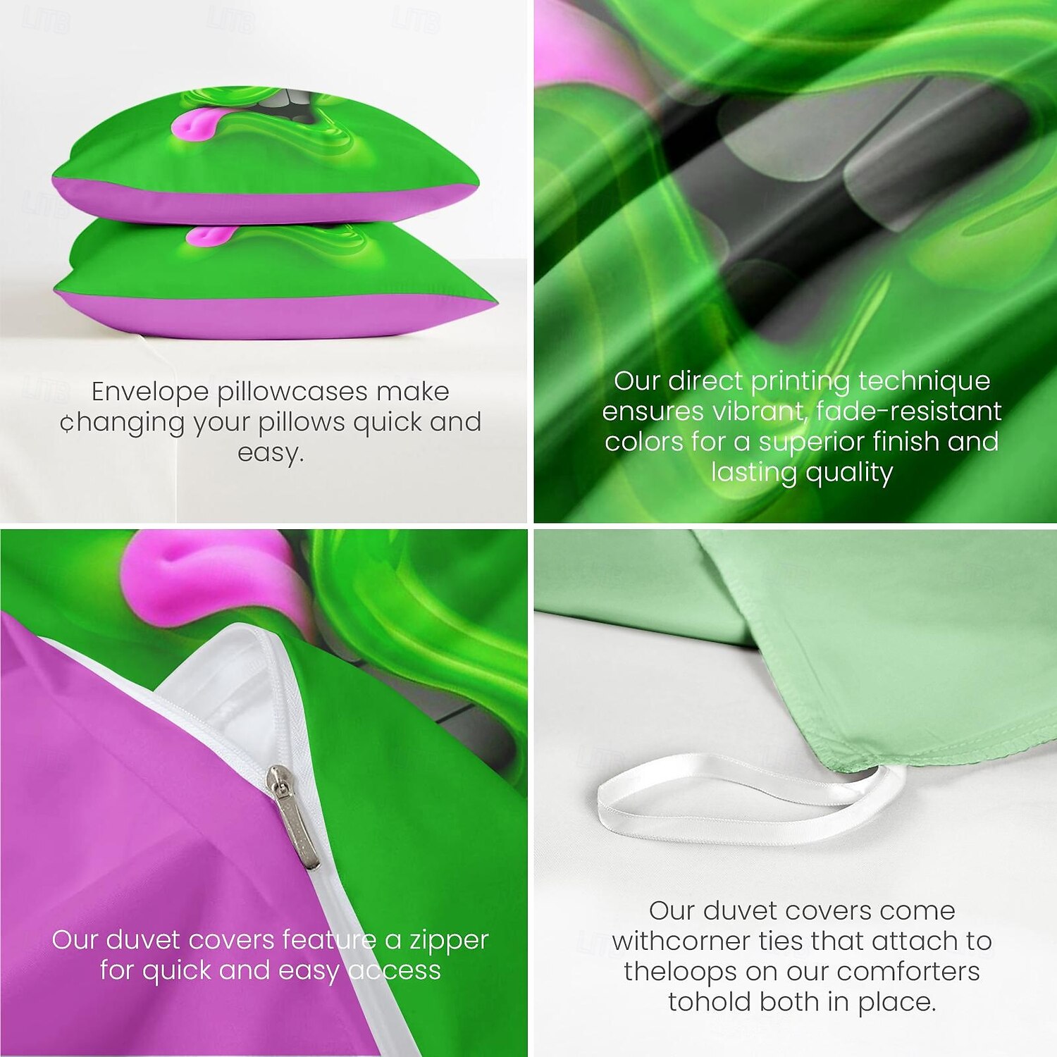 Conjunto de capa de edredom com padrão 3D, 100% algodão, ultramacio e respirável, design de padrão 3D de alta definição, inclui capa de edredom e fronhas combinando, durável e hipoalergênico de 2025 por $60.99 –P4