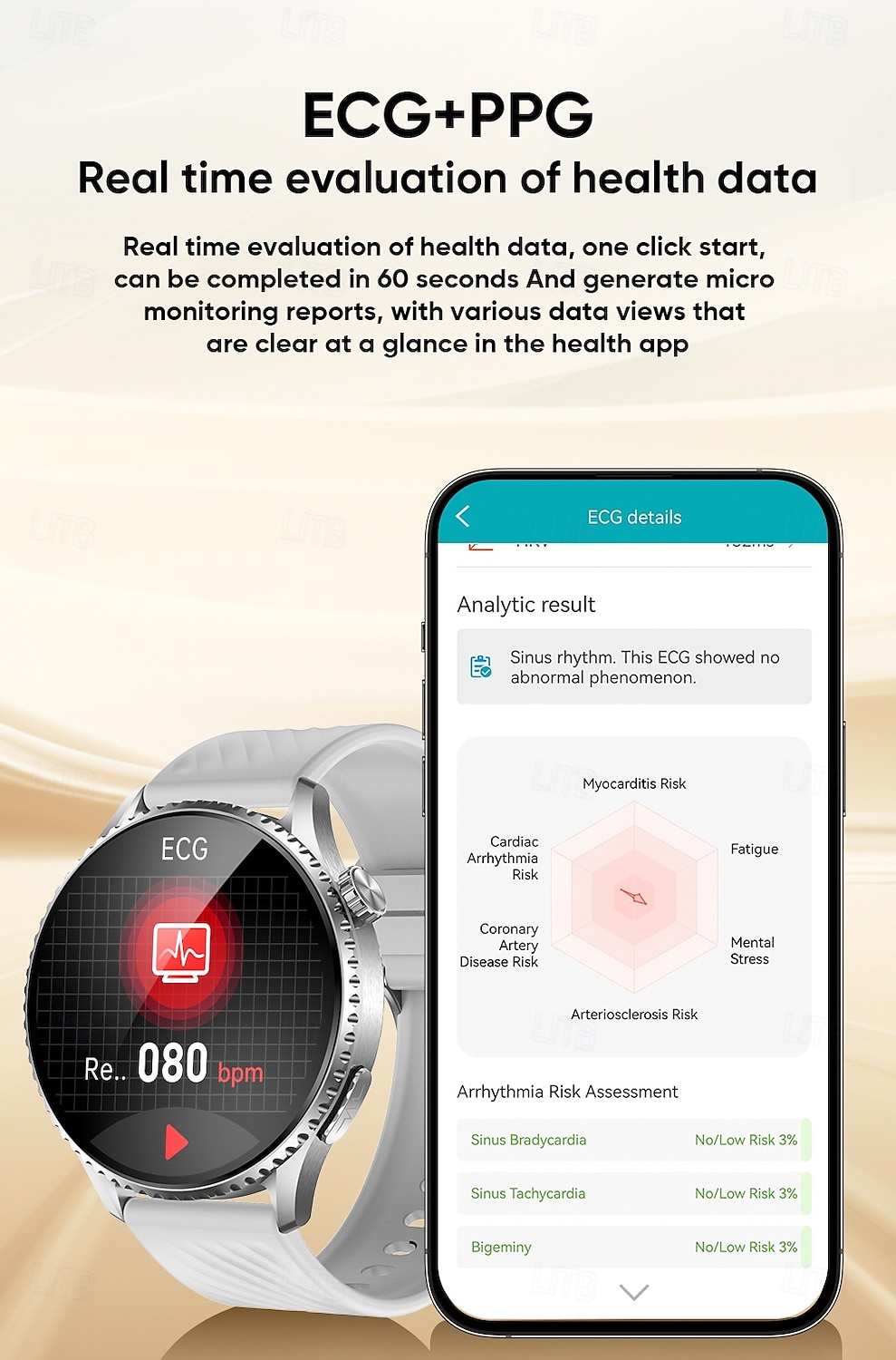 iMosi MT800 Smart Watch 1.56 inch Smartwatch Fitness Running Watch Bluetooth ECG+PPG Temperature Monitoring Pedometer Compatible with Android iOS Women Men Hands-Free Calls Waterproof Media Control 2025 - $78.99 –P4