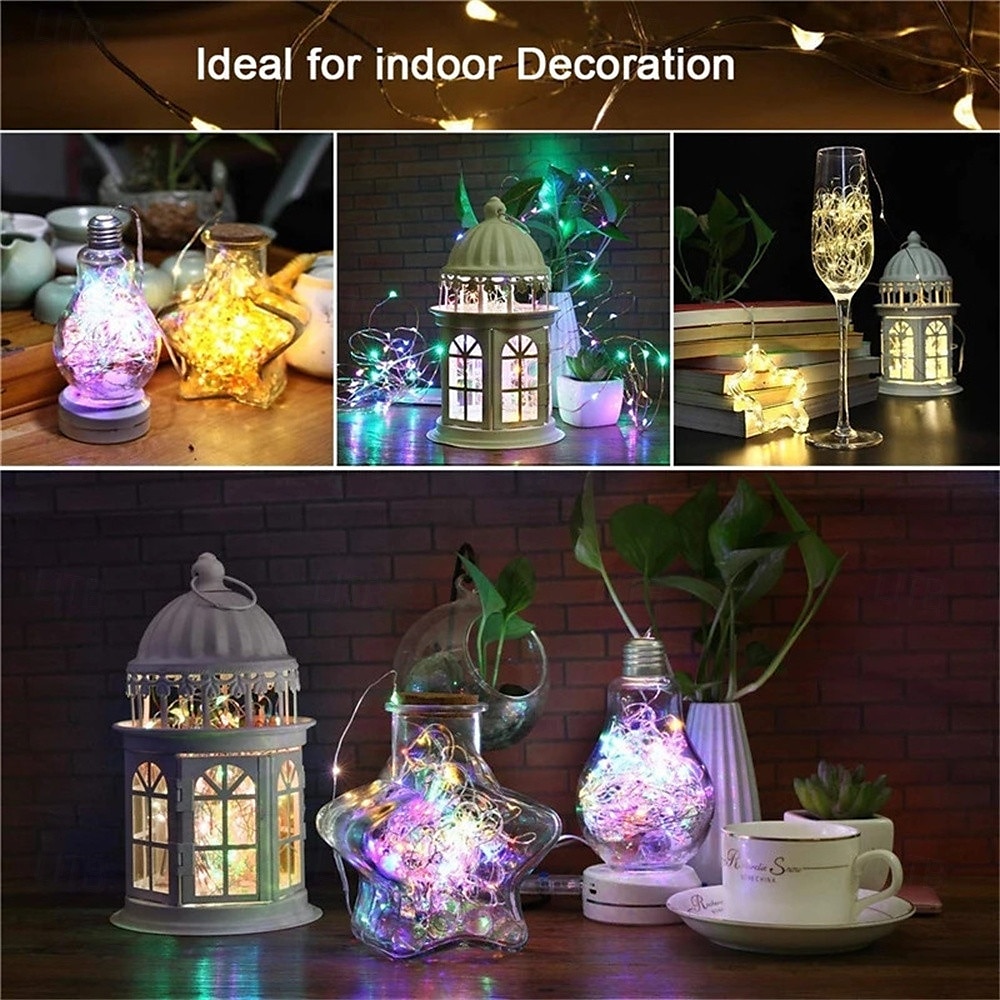 Elegant Wedding Reception Party 2pcs USB LED String Light 5M/10M/20M Telecontrol 8Mode Remote Control Lights Fairy garlands Wedding Christmas Holiday Decor lamps 2025 - $15.99 –P3