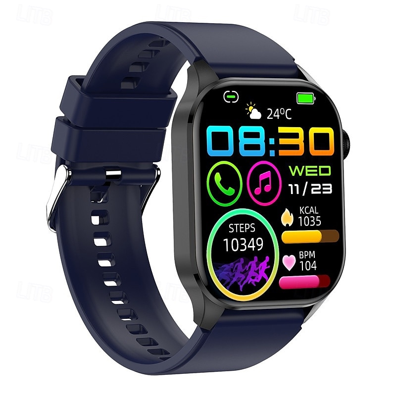 Smartwatch 2-Inch OLED Screen Bluetooth Call Voice Assistant Heart Rate And Blood Glucose Monitoring Waterproof Bluetooth Call Non-Invasive Blood Glucose Measurement Blood Component Measurem 2025 - $72.99 –P2