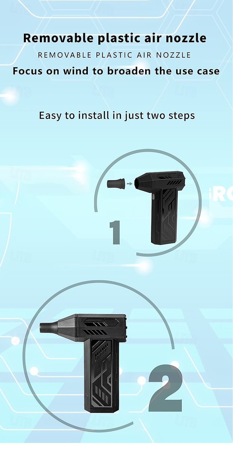 Multifunctional Mini Turbo Jet Fan Jet Dry Blower Super Jet Fan Blower 130000 RPM Cordless Air Blower Car Dryer USB-C Rechargeable for Cleaning 2026 - $56.99 –P4