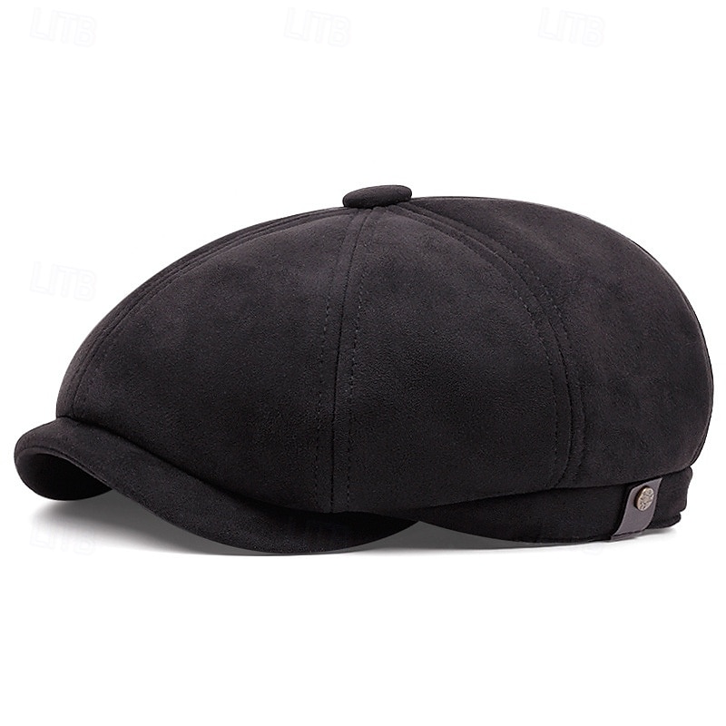 Pánské PLacatá čepice Klobouk Ascot Novinářský klobouk Černá Hnědá Polyester Módní Na běžné nošení ulice Denní Bez vzoru Nastavitelná Proti sluci Prodyšné 2025 - $10.99 –P1