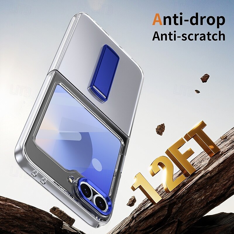 Phone Case For Samsung Galaxy Z Flip 7 Z Flip 6 Z Flip 5 Z Flip 4 Z Flip 3 Back Cover with Stand Holder Magnetic Support Wireless Charging Retro TPU PC 2025 - $24.99 –P19