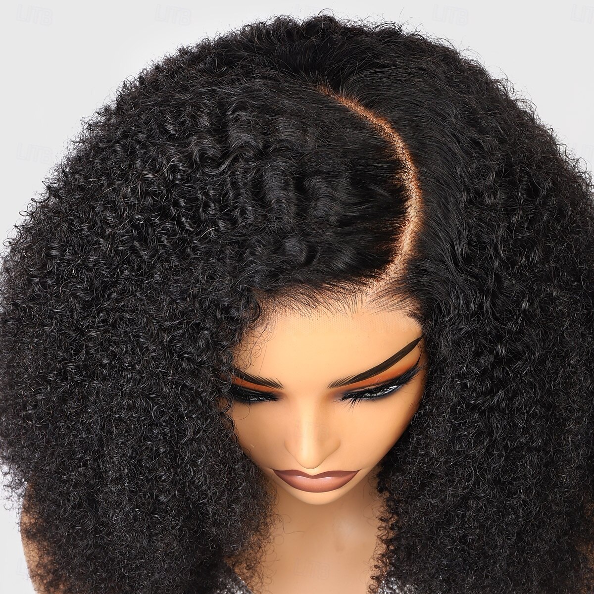 5*5 Human Hair Lace Wig Natural Color Kinky Curly Lace Wig 200% Density 2025 - $240.99 –P4