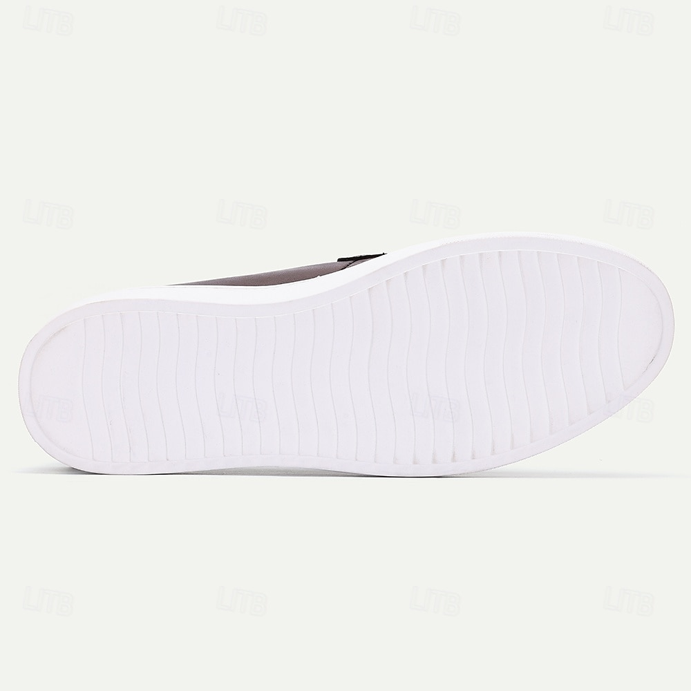 Men's Premium Cowhide Slip-On Sneakers with Woven Leather Design, Tassel and Gold Chain Detail, Casual and Stylish for Everyday Wear 2026 - $99.99 –P5