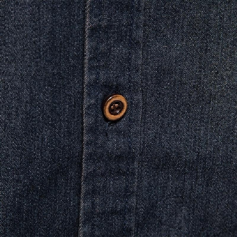 Herren Hemd Chambray-Hemd Lässiges Hemd Knopfhemd Jeanshemd Glatt Urlaub Täglich Schwarz Marineblau Blau Leicht Blau Langarm Kragen Frühling Sommer Bekleidung 2025 - $10.39 –P1