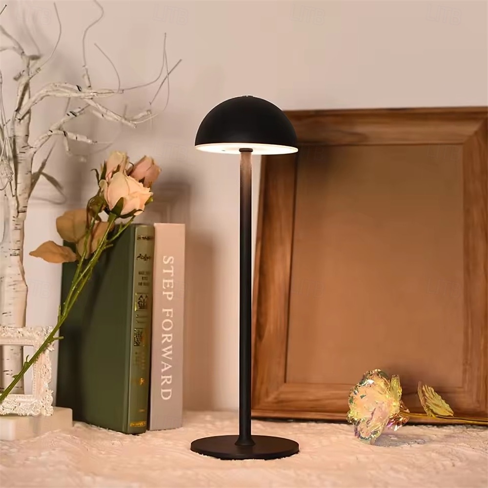 luxusní led kovová stolní lampa - usb nabíjecí noční stolek noční světlo do domácí obývací ložnice 1ks 2025 - $45.99 –P7