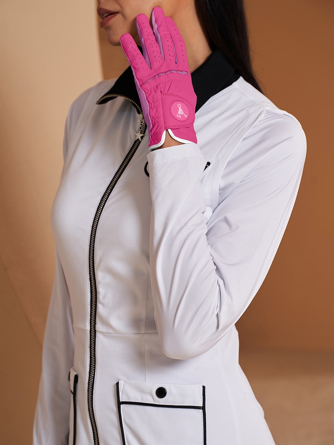 Golf Glove Golf Full Finger Gloves Women's Sweat wicking Durable Non-Slip Leather Artificial Leather Outdoor White Fuchsia 2026 - $35.99 –P5