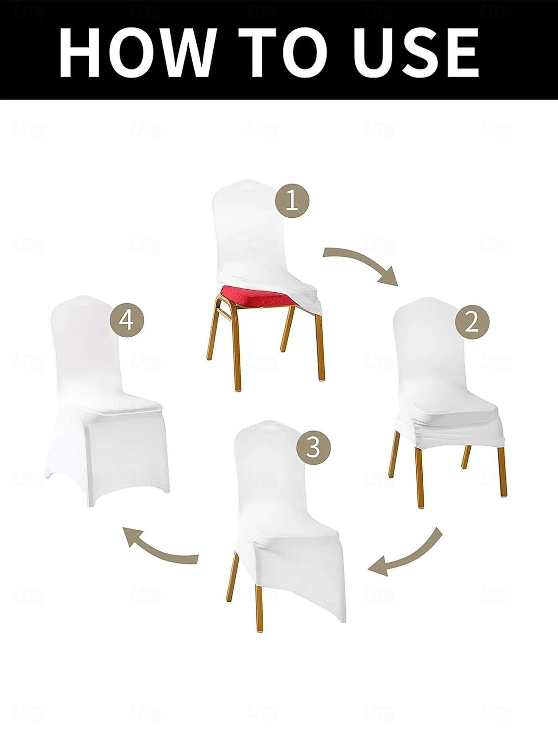 capas para cadeiras de casamento capas elásticas de ajuste universal com cobertura total, perfeitas para casamentos, banquetes e eventos, duráveis e resistentes a rugas, adicionam elegância e estilo a de 2025 por $10.99 –P5