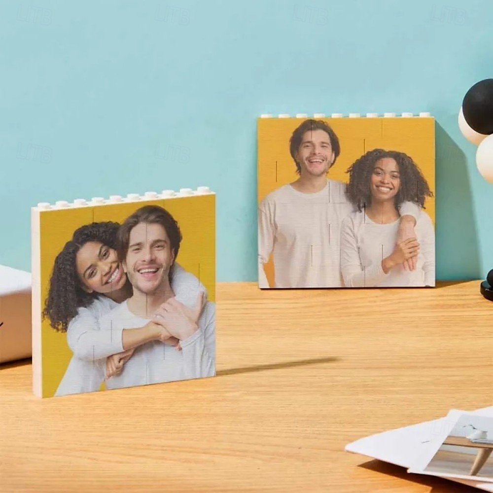 Személyre szabott fénykép építőkocka puzzle testre szabott esküvői ajándék párnak blokk esküvői ajándék négyzet alakú kétoldalas DIY művészeti kép felnőtteknek blokk puzzle otthoni dekoráció 3D tégla 2025 - $15.49 –P6