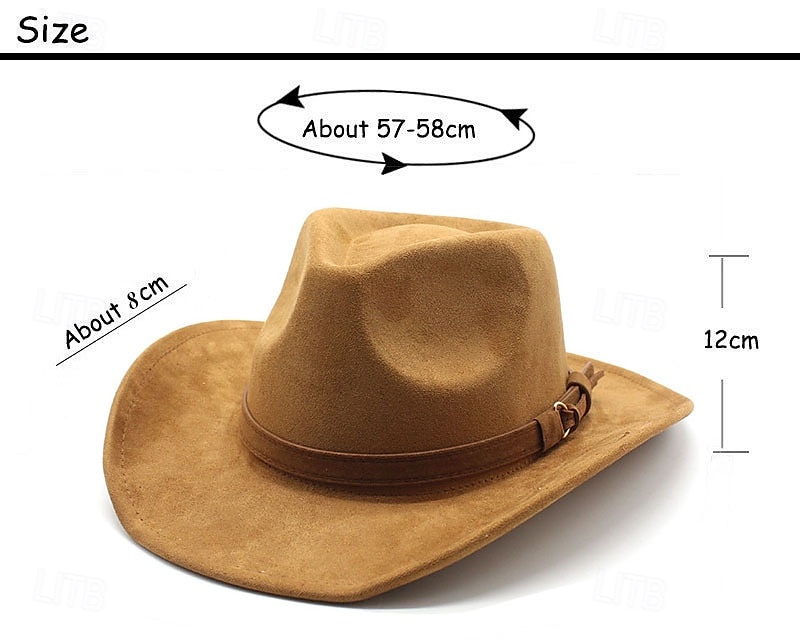 Муж. Шляпа от солнца Ковбойская шляпа Шляпа Fedora Trilby Черный Кремовый Сукно Старинный Мода 18-ый век штат Техас Повседневные Тематическая вечеринка Сплошной/однотонный цвет 2026 - $25.99 –P1