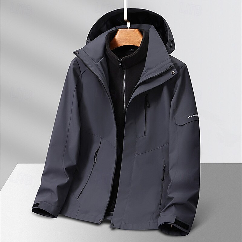 Mulheres Jaqueta Softshell Jaqueta de Trilha Inverno Ao ar livre Térmico / Quente Forro de Velocino A Prova de Vento Impermeável Jaquetas 3-em-1 Jaqueta de Inverno Jaqueta corta-vento Viajar Cinzento de 2025 por $92.99 –P16
