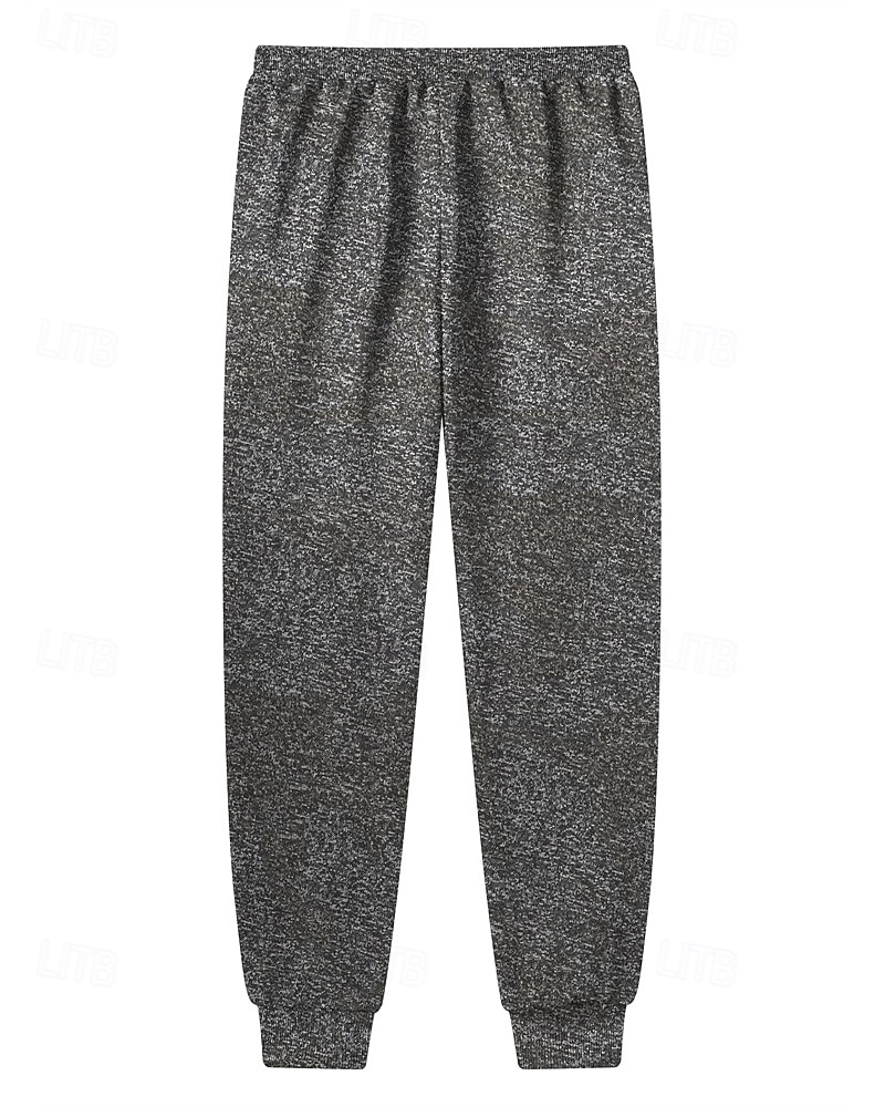 Men's Fleece Pants Sweatpants Joggers Winter Pants Trousers Pocket Drawstring Elastic Waist Plain Comfort Warm Sports Outdoor Daily Fashion Casual Black Navy Blue Micro-elastic 2026 - $21.99 –P14