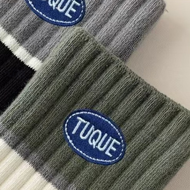 Męskie 5 par Pakiety Multi Skarpety Skarpety do adidaów (Crew socks) Skarpetki do biegania Skarpety na co dzień Tęczowy Kolor Kolorowy blok Urlop Sport i turystyka Codzienny Podstawowy Ciepłe Jesie 2026 - $6.49 –P7