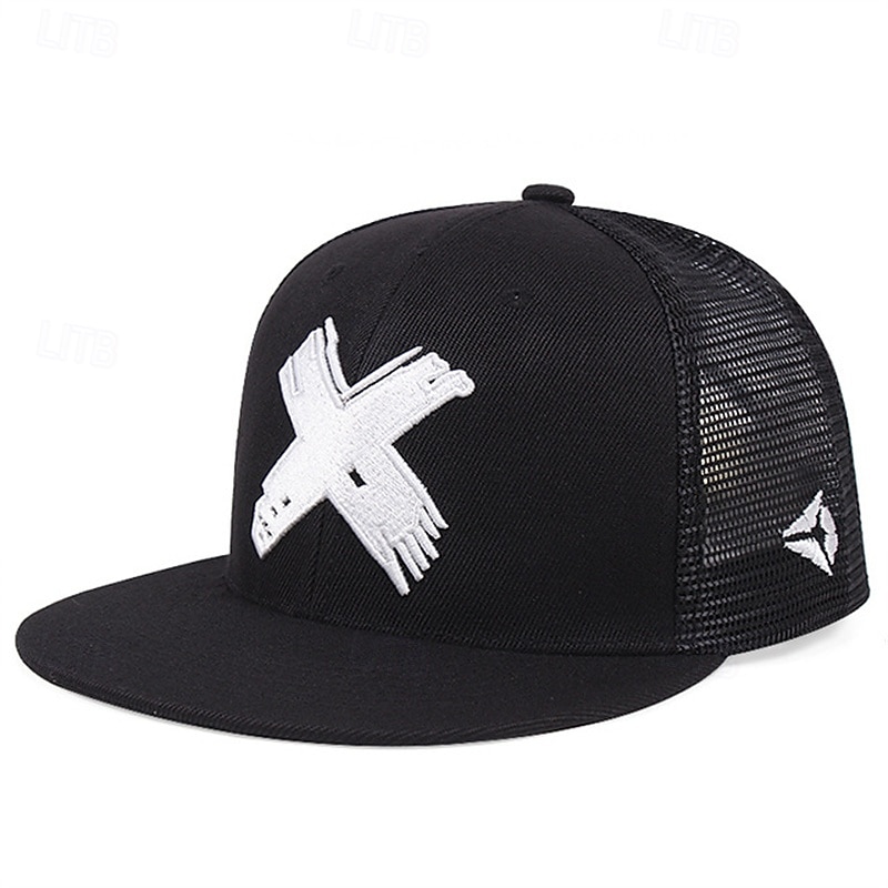 Herren Snapback Cap Cap Basecap Sonnenhut Kappe Mesh-Kappe Schwarz Weiß Baumwolle Gitter Netzrücken Modisch Brautkleider schlicht Strasse Täglich Graphic Einstellbar Sonnenschutz Atmungsaktiv 2025 - $7.99 –P2