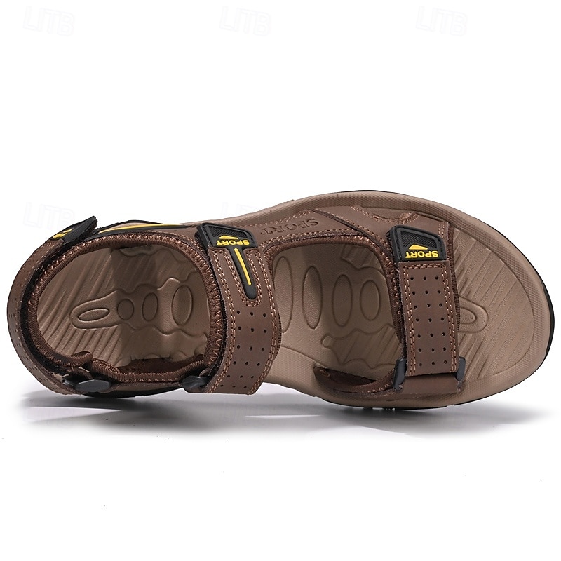 sandali sportivi da uomo marroni per l'esterno con cinturini regolabili e suola antiscivolo - comode scarpe estive per escursioni, spiaggia e abbigliamento casual del 2025 a $54.99 –P4