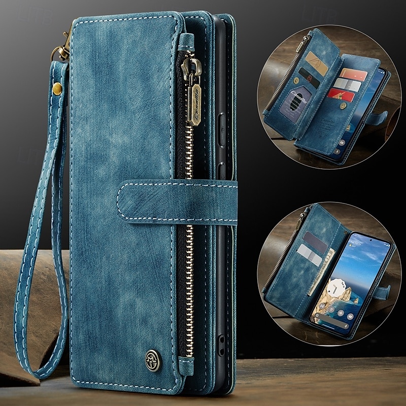 téléphone Coque Pour Google Pixel 9 Pro Pixel 9 Pro XL Pixel 8 Pro Pixel 8 Pixel 9 Portefeuille Avec Support Magnétique fermeture Éclair Rétro TPU faux cuir de 2025 ? $24.99 –P10