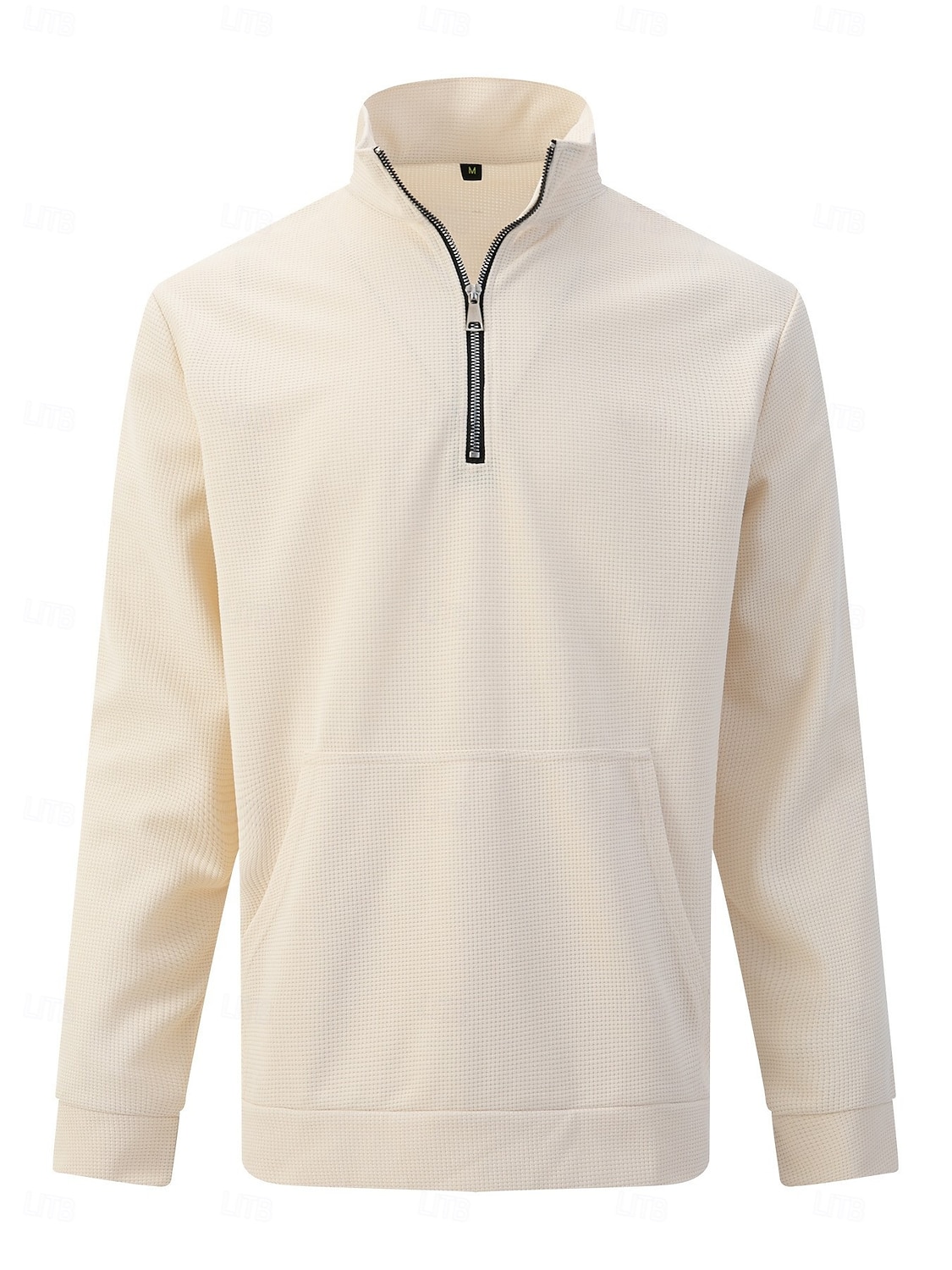 Hombre Sudadera Sudadera con estampado de gofres Sudadera con un cuarto de cremallera Negro Blanco Azul Piscina Caqui Gris Media cremallera Plano Deporte Diario Festivos Poliéster Ropa de calle Casual 2025 - $22.99 –P6