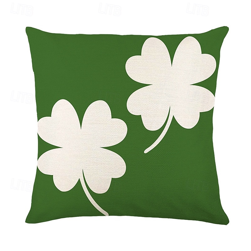 dekorativa slängkuddar fodral saint patrick's day 1 st shamrock mjukt fyrkantigt kuddfodral örngott för sovrum vardagsrum soffa soffstol 2025 - $12.99 –P20
