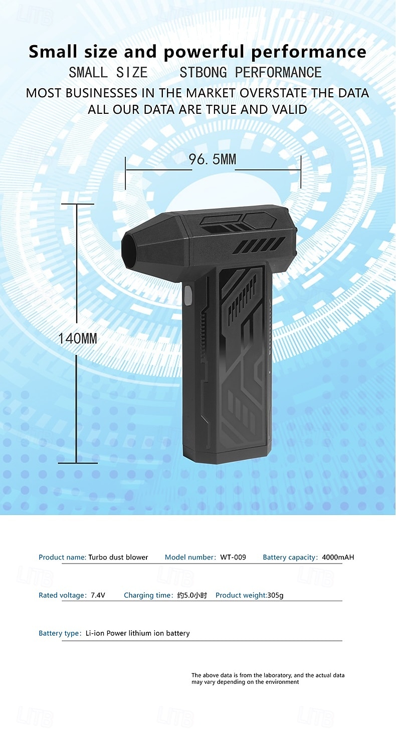 Multifunctional Mini Turbo Jet Fan Jet Dry Blower Super Jet Fan Blower 130000 RPM Cordless Air Blower Car Dryer USB-C Rechargeable for Cleaning 2026 - $56.99 –P1