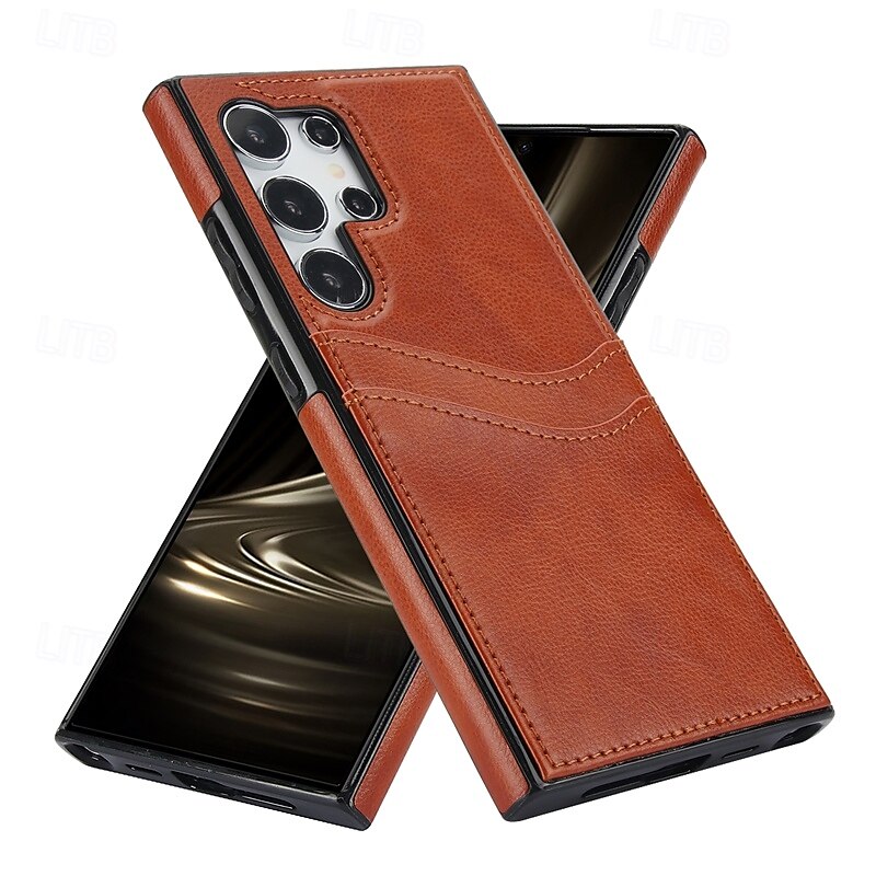 Puhelinlokero Samsung Galaxy S24 Ultra S24 Plus S24 S24 FE S23 S23 Ultra S23 Plus S22 S22 Plus Ultra A55 5G takakansi korttipaikka iskuja kestävä retro TPU PU nahka 2025 - $16.99 –P8