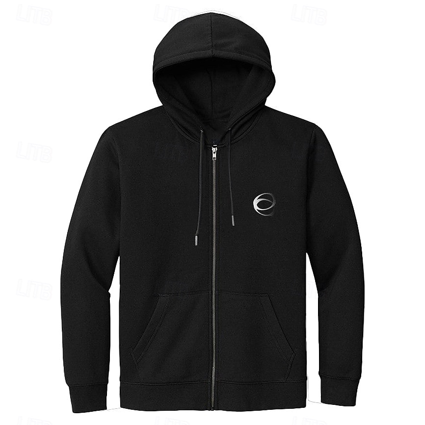 Hombre Sudadera con capucha y cremallera completa Negro Blanco Con Capucha Graphic Cremallera Bolsillo Deporte Casual Diario Ropa de calle Fresco Design Primavera Otoño Ropa Sudaderas con capucha 2025 - $47.99 –P8