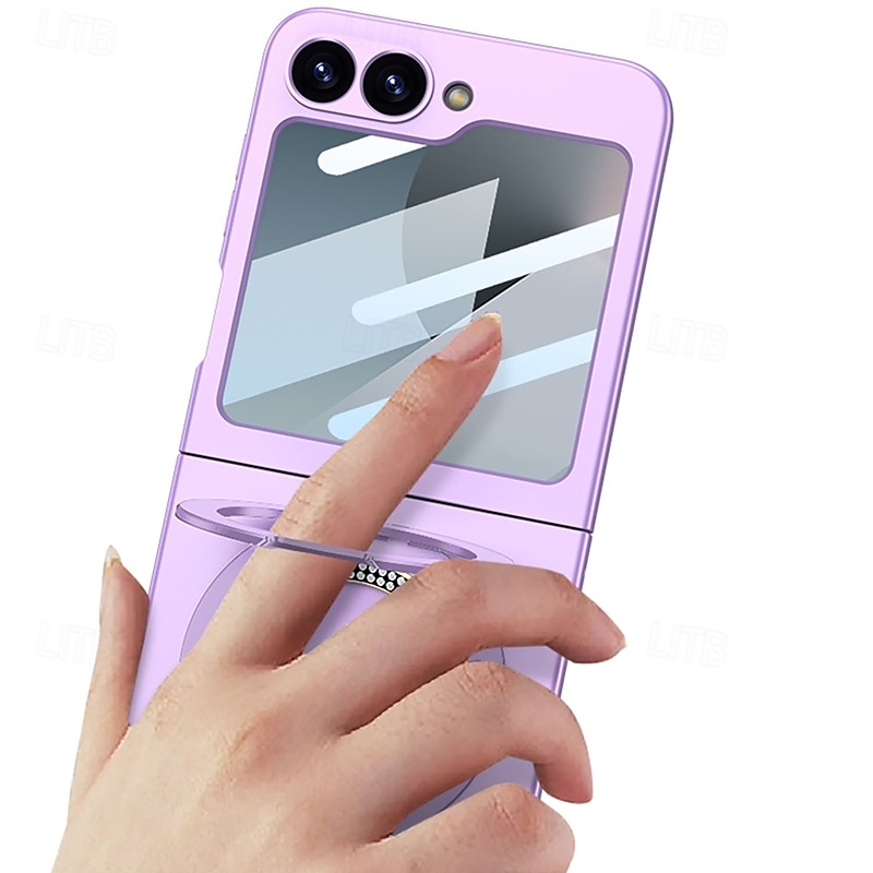 2025年 電話 ケース 用途 サムスンのギャラクシー Z Flip 3 バックカバー スタンド付き 耐衝撃 レトロ風 強化ガラス PC  コレクション – $27.99 –P4