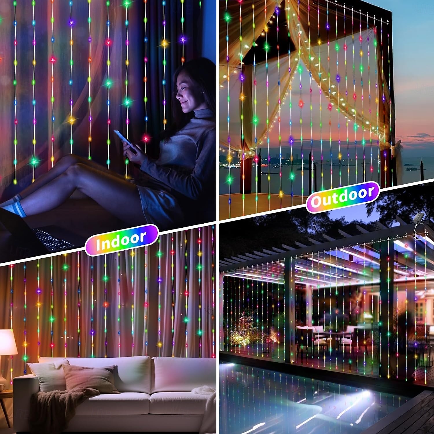 luci a stringa da 3 m alimentate ad energia solare 300 LED con telecomando a 13 tasti bianco caldo bianco freddo blu luci natalizie per interni festa matrimonio 1 pz del 2025 a $32.99 –P6