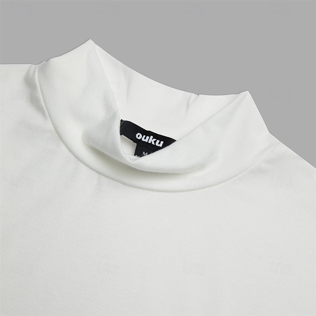 2026年 男性用 Tシャツ タートルネックシャツ 半袖 タートルネック 夏 春 平織り ファッション カジュアル 快適 ソフト 家 カジュアル 週末 ブラック ホワイト グレー メンズトップTシャツ  コレクション – $14.99 –P3