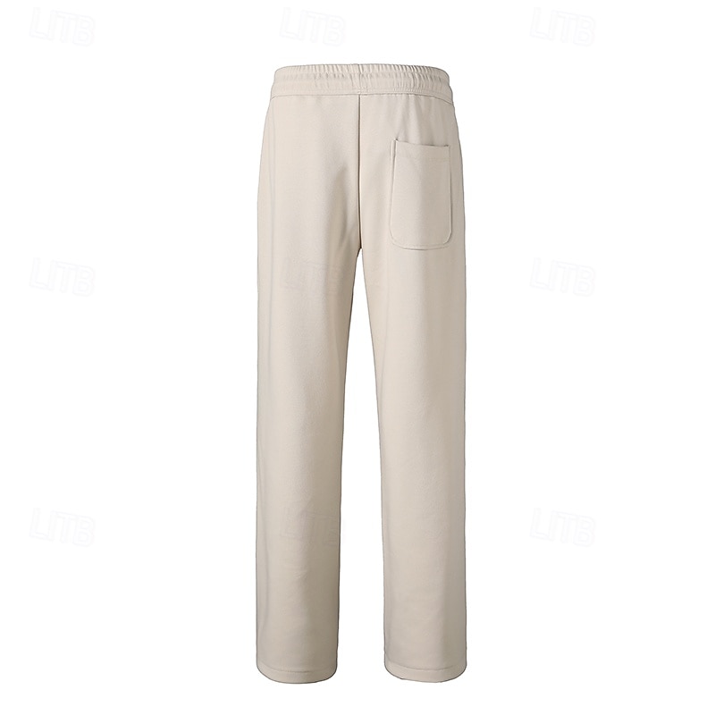 Herre Atletisk bukser Aktive bukser Aktiv Joggere Helfarge Full lengde utendørs Feriereise Hjem Sport Mote Navyblå Beige Mikroelastisk 2025 - $26.99 –P11