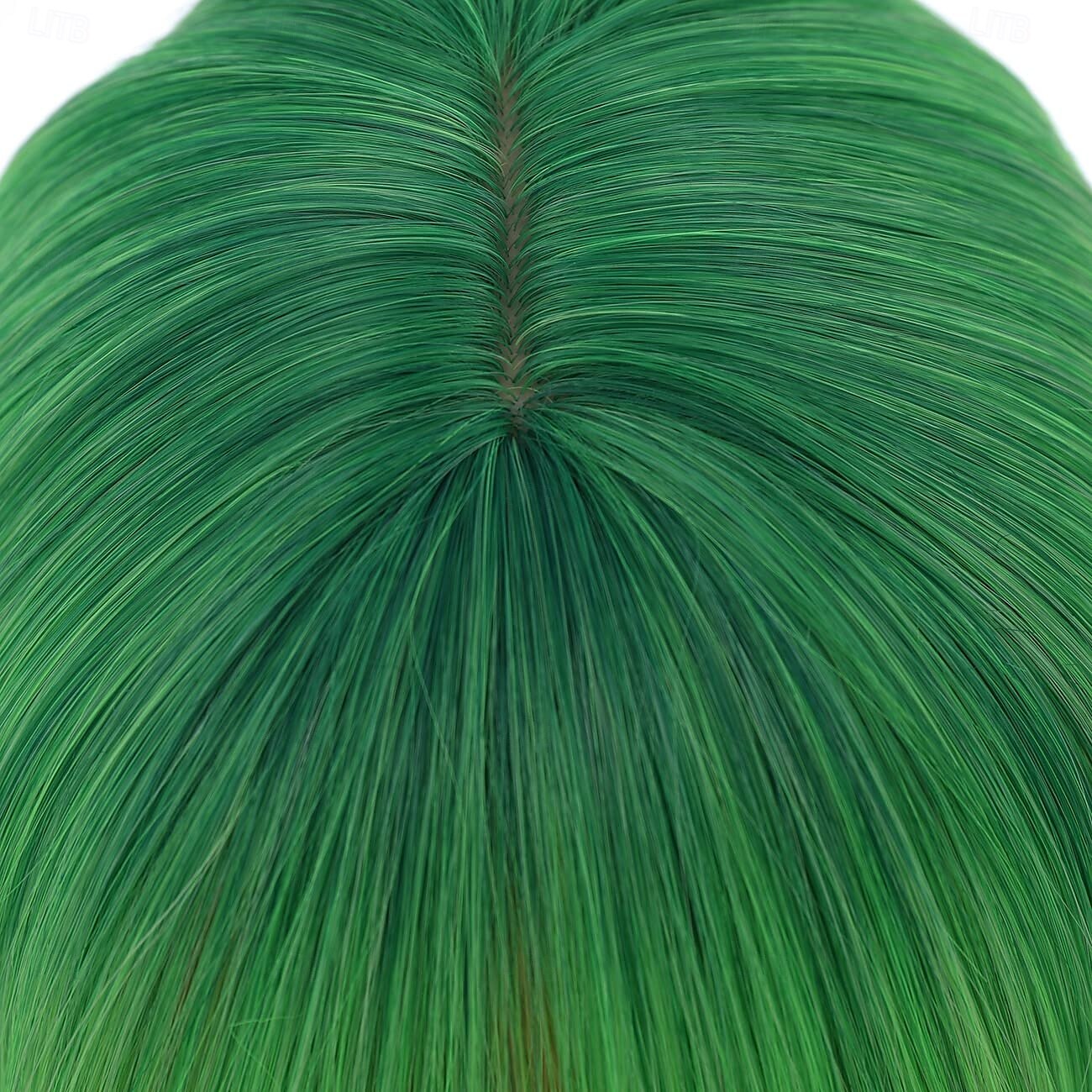 grønn parykk lang bølget grønn parykk med smell limegrønn parykk for kvinner lang ombre grønn parykk cosplay parykk varmebestandig syntetisk parykk for carvinal 2025 - $19.49 –P5