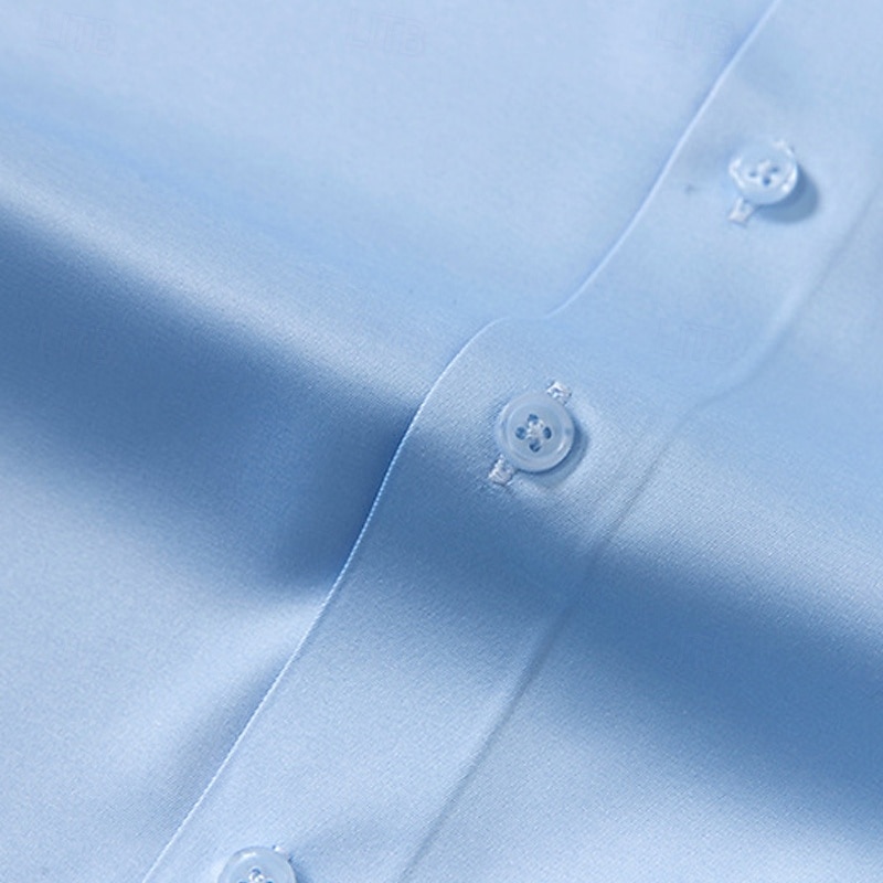 Miesten Paita Pukupaita Button Up paita Tavallinen Häät Juhla Musta Valkoinen Vaalean vihreä Vaaleanpunainen Pitkähihainen Kauluskäänne 봄 & Syksy Vaatetus 2025 - $28.99 –P19
