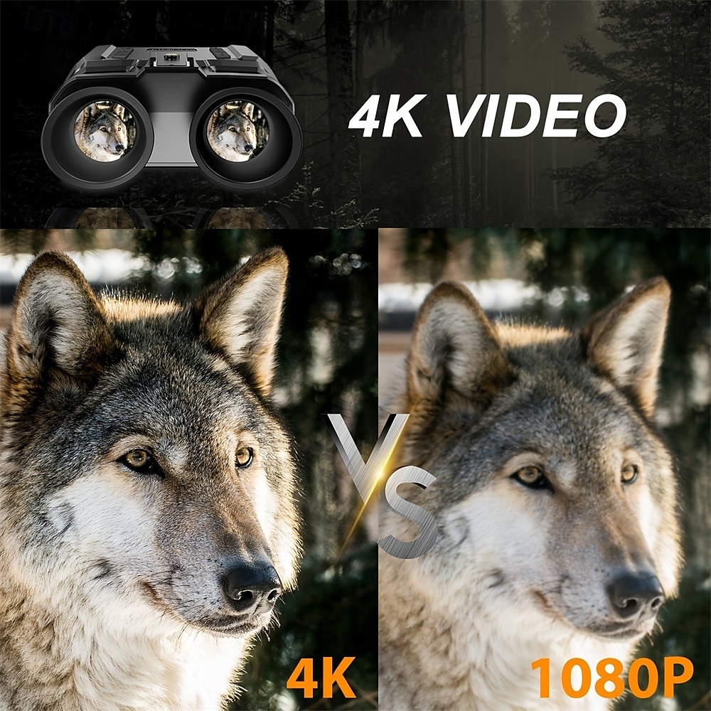 Digital HD Infrared Night Vision Binoculars 4x Digital Zoom Full HD Dual Lens Compatible with Fast MICH Helmet Portable with Head Mount & Carry Case Hunting Night Vision Equipment 2025 - $407.99 –P8