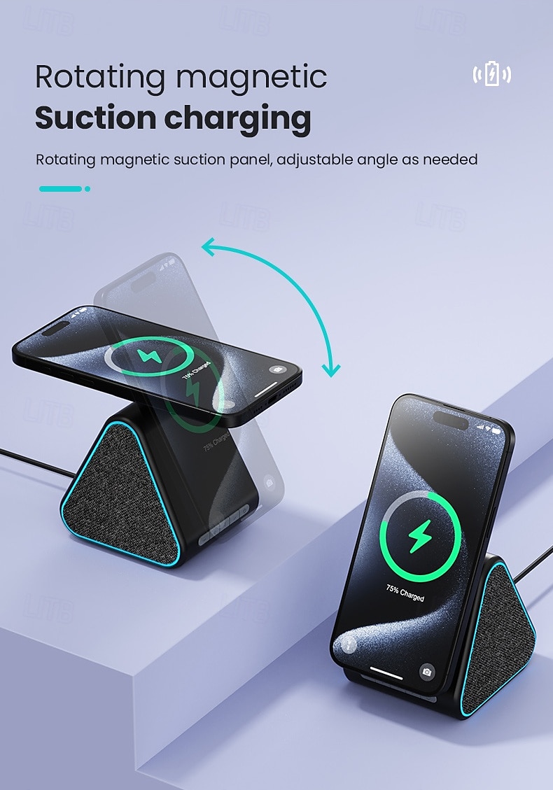 Wireless Charger Wireless Charging Station CE Certified Fast Wireless Charging Magnetic For Compatible with any wireless charging enabled devices 2025 - $37.99 –P7