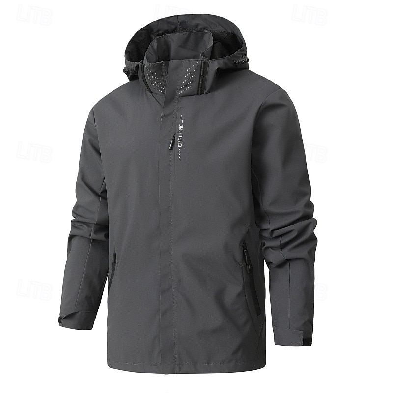 Per uomo Giacca Softshell Giubbino da escursione All'aperto Antivento Giacca leggera Giacca a vento Viaggi Grigio scuro Nero Bianco Rosso Blu del 2025 a $28.99 –P4