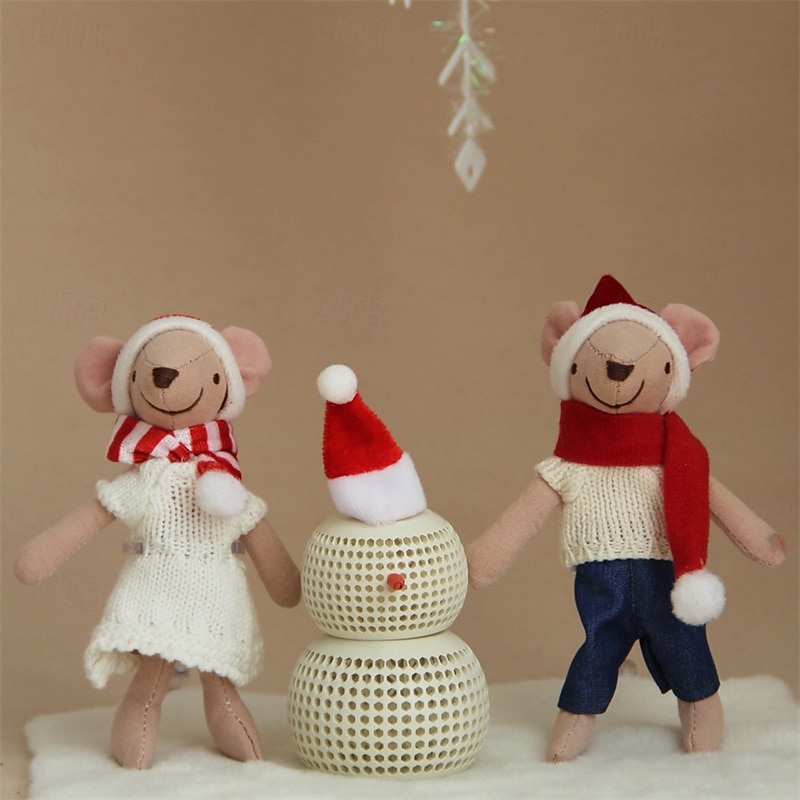 waldorf pop accessoires handgemaakte zachte baby muis meisje begeleiden lappenpoppen verjaardagscadeau gebreide pop schattige meisjes pluche pop knuffel gepersonaliseerde geweven poppenset 2025 - $31.99 –P12