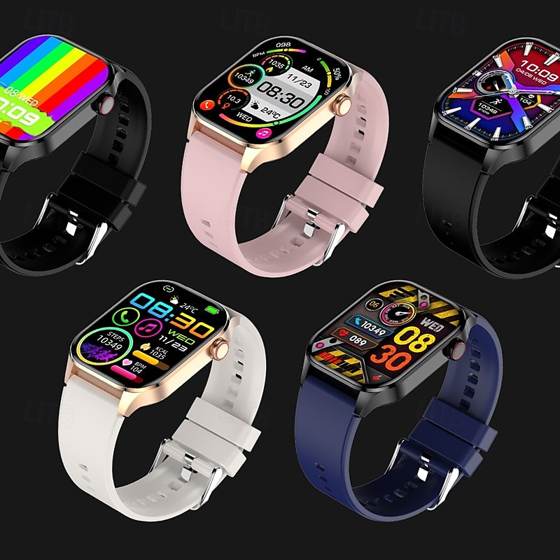 Smartwatch 2-Inch OLED Screen Bluetooth Call Voice Assistant Heart Rate And Blood Glucose Monitoring Waterproof Bluetooth Call Non-Invasive Blood Glucose Measurement Blood Component Measurem 2025 - $72.99 –P16