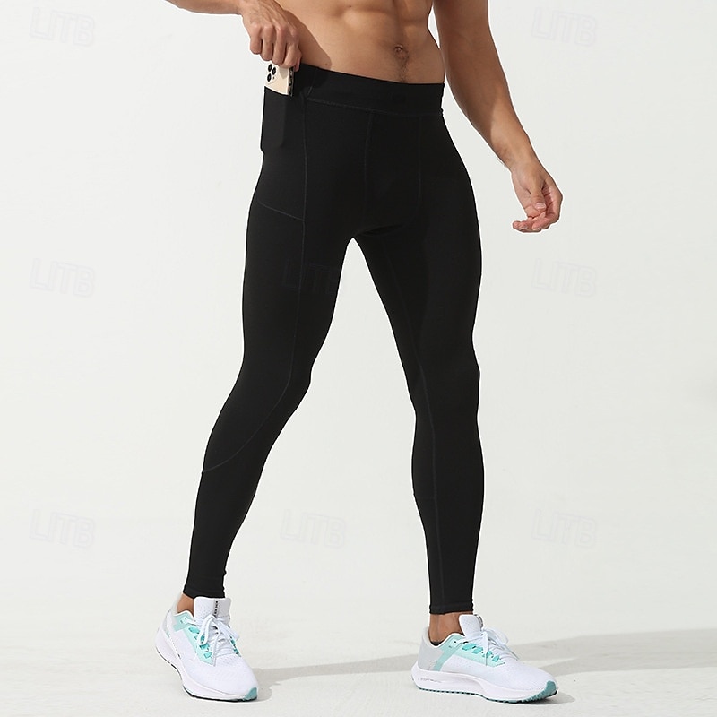 Per uomo Pantaloni Pantaloni a compressione Cinturino elastico Livello Base Esterno Sportivo Al coperto Autunno Asciugatura rapida Morbido Compressione Traspirante Elasticizzato Maratona Corsa del 2025 a $35.99 –P2