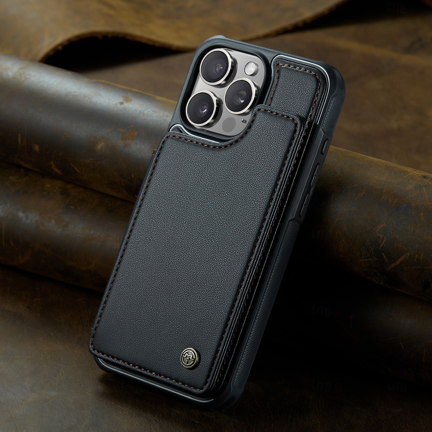Phone Case For iPhone 16 Pro Max Plus iPhone 15 Pro Max Plus iPhone 14 13 12 11 Pro Max Plus Back Cover with Stand Holder Card Slot Shockproof Retro TPU PC 2025 - $18.99 –P1