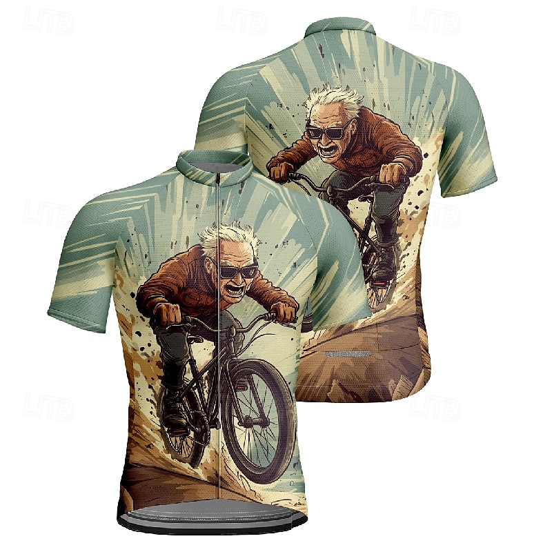 Муж. Велокофты Графика С короткими рукавами Велоспорт Футболка Футболка Джерси с 3 задними карманами Горные велосипеды Быстровысыхающий Анатомический дизайн Фитиль Дышащий Виды спорта 2026 - $30.99 –P8
