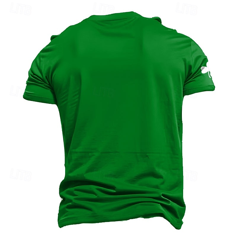 San Patrizio Per uomo Trifoglio Irlandese fortunato maglietta Manica corta maglietta Stampa 3D Girocollo Camicia Originale Informale Feste Per eventi Serata Nero Verde scuro Verde Estate Primavera del 2025 a $22.99 –P2