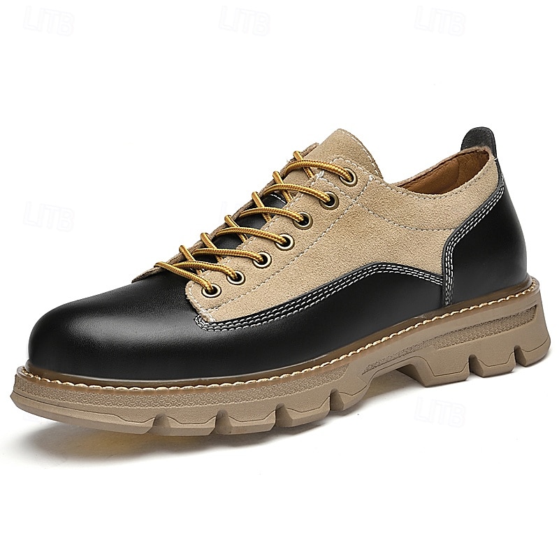scarpe stringate in pelle sintetica e pelle scamosciata resistenti da uomo: calzature casual eleganti per l'uso quotidiano e all'aperto del 2025 a $28.99 –P6