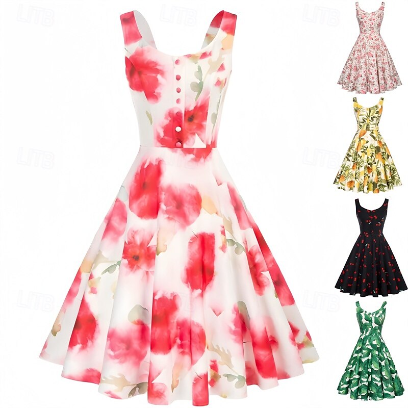 Elegant Classical 1950s Dress A-Line Women's Valentine's Day Event / Party Date Tea Party Adults' Dress Spring & Summer 2025 - $23.99 –P1