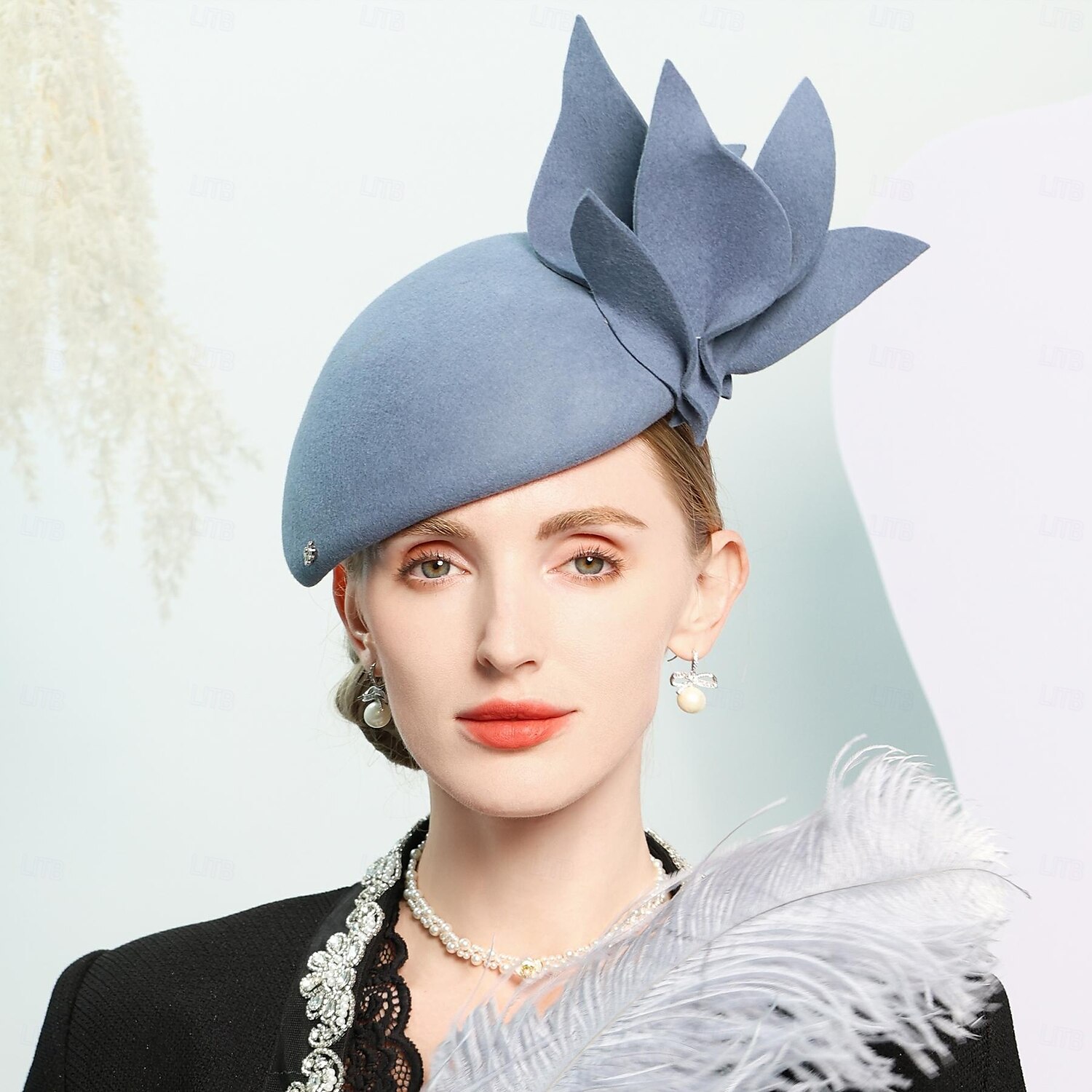 Hats 100% Wool Saucer Hat Top Hat Wedding Evening Party Elegant Wedding With Flower Pure Color Headpiece Headwear 2025 - $37.99 –P1
