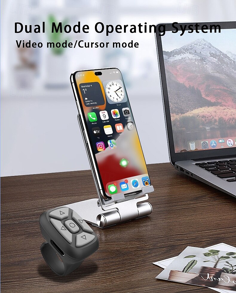 Smart Finger Ring Remote Control Novel Page Turning Shoot Mobile Phone10m Long Wireless Selfie Distance Ring Remote Controller 2025 - $18.99 –P5