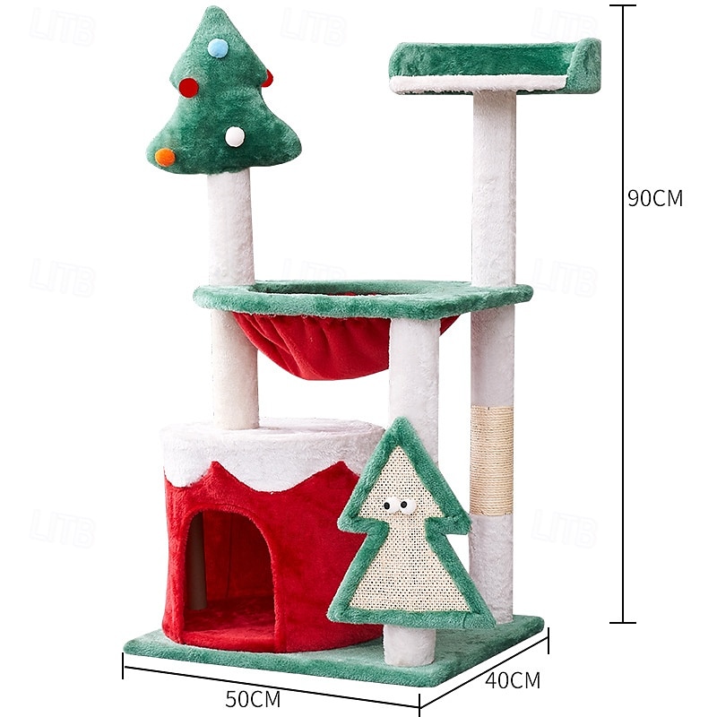 macska macska fa macska torony macska lakás patchwork egyszínű tartós, könnyen felszerelhető aranyos speciális anyag nagy macskáknak 2025 - $184.99 –P3