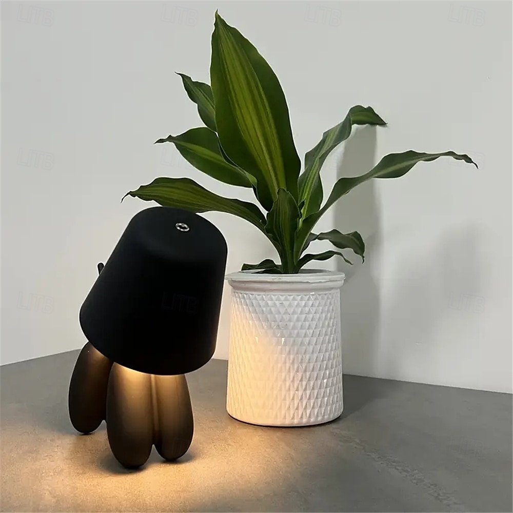 Candeeiro de mesa de cão de máquina de desenho animado - regulação por toque &combinação de cores, luz noturna LED alimentada por USB para uso em leitura interna de 2025 por $54.99 –P8